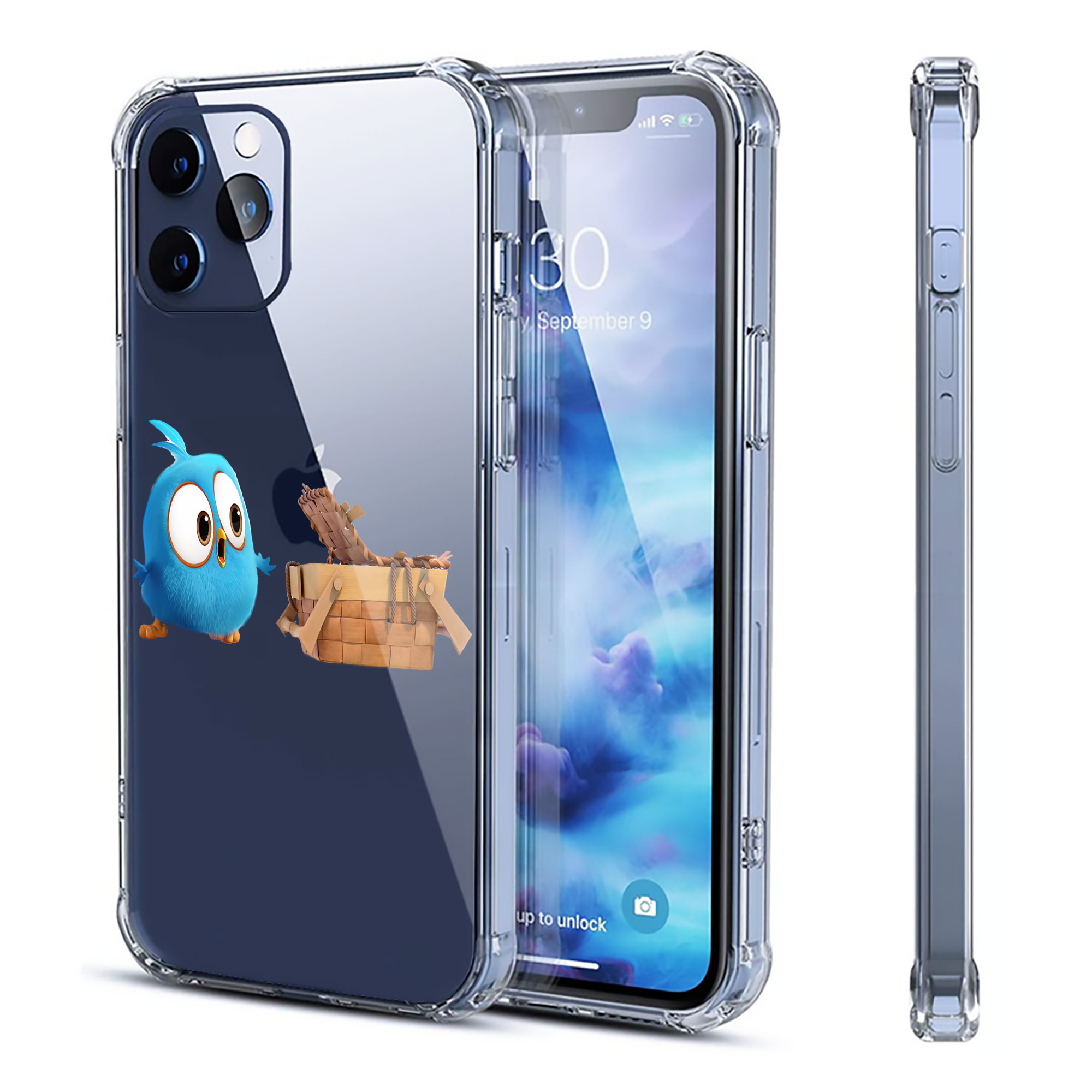 （画像用） Angry Birds アングリーバード 【iPhone 12シリーズ対応】透明スマホケース（クリアソフトケース）